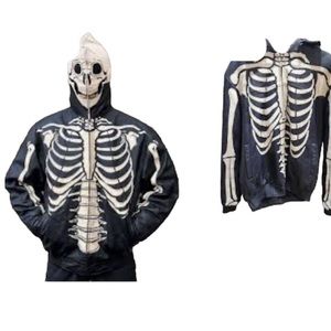 Under Ground leather jacket full zip skeloton